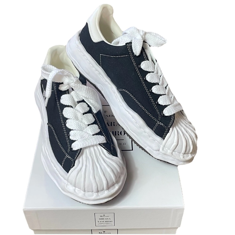 Maison MIHARA YASUHIRO Blakey Low Original Vintage Color Sole Canvas Sneaker 44